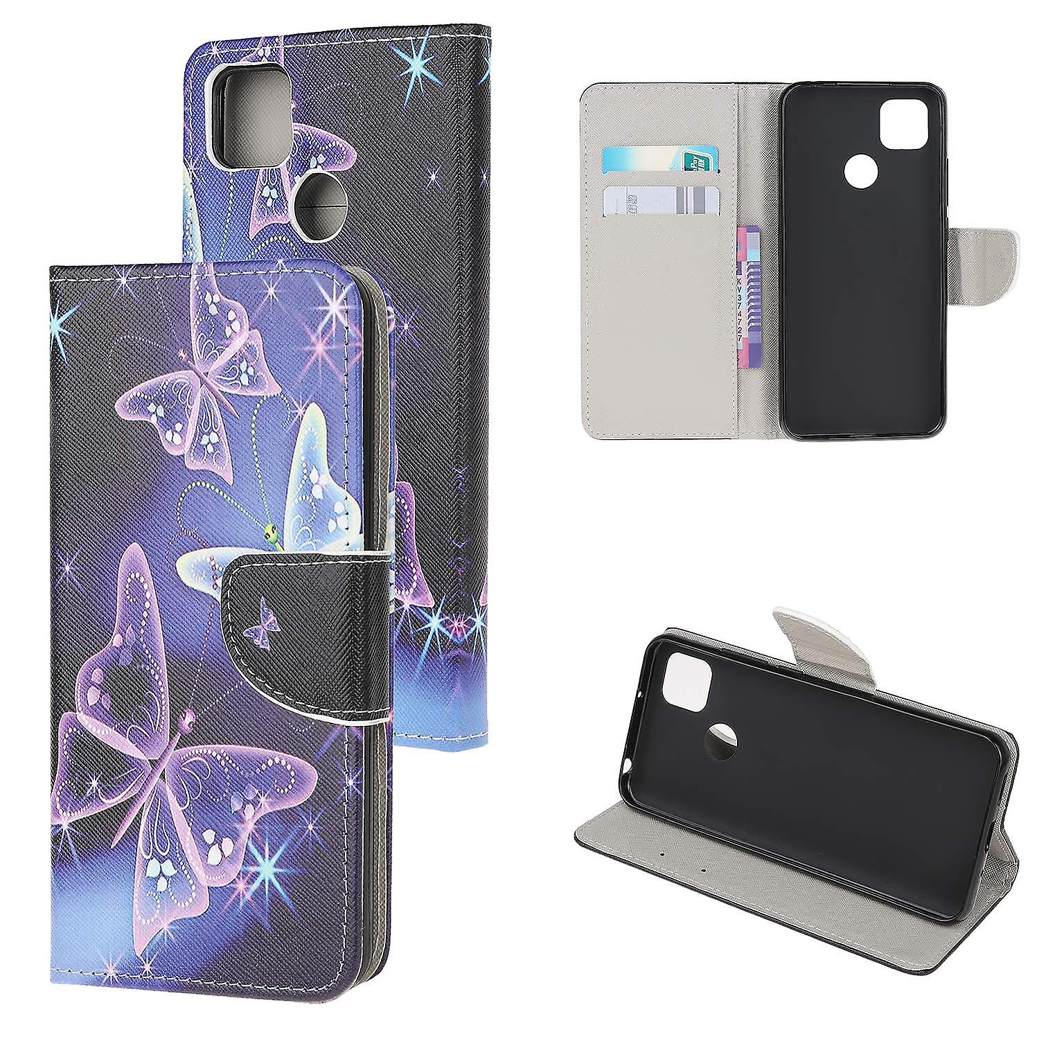 Cross Texture Pattern Printing Leather Phone Case for Xiaomimi 9C/9C NFC