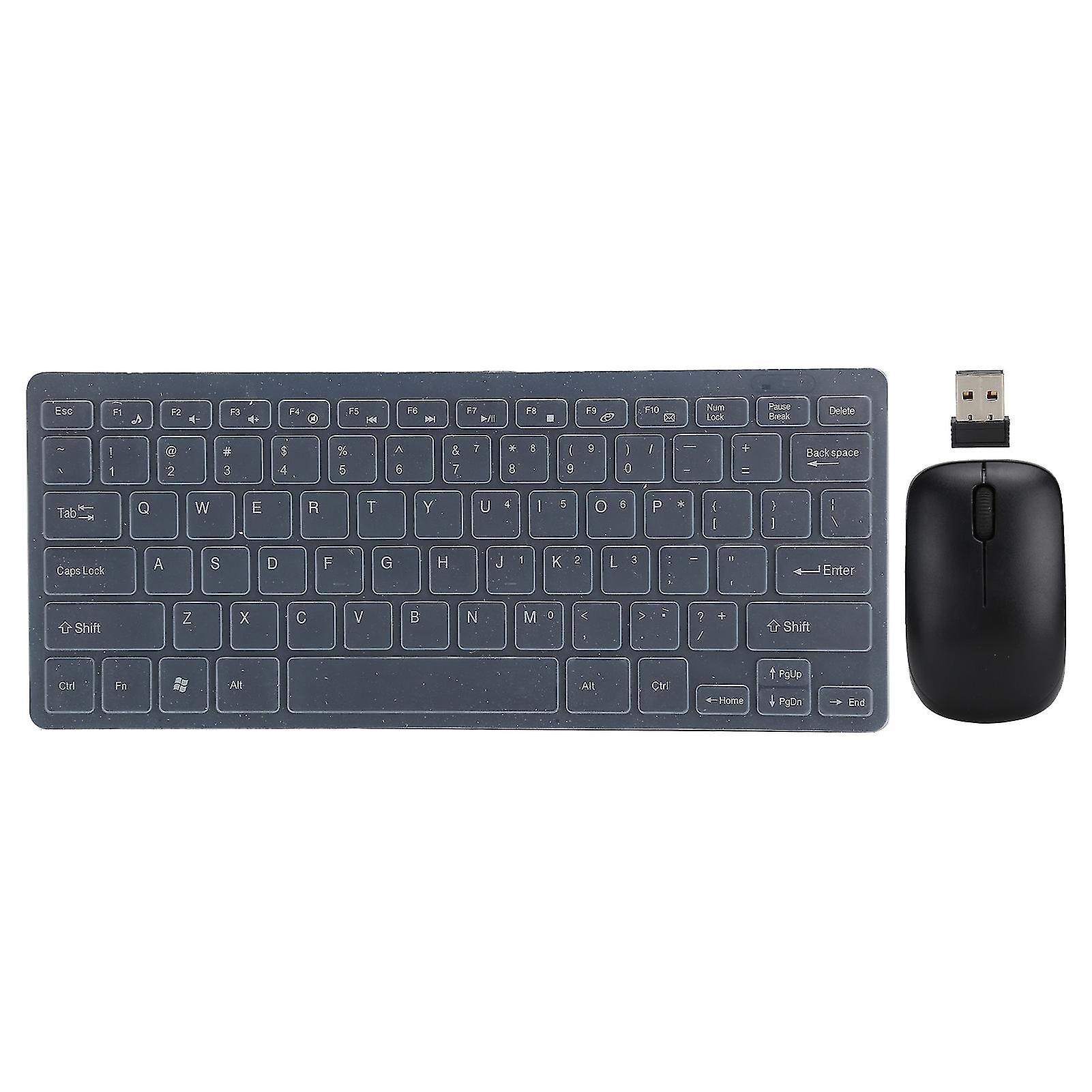 Ensemble clavier et souris sans fil K03 2,4 GHz, mini et confortable, avec clavier, film noir