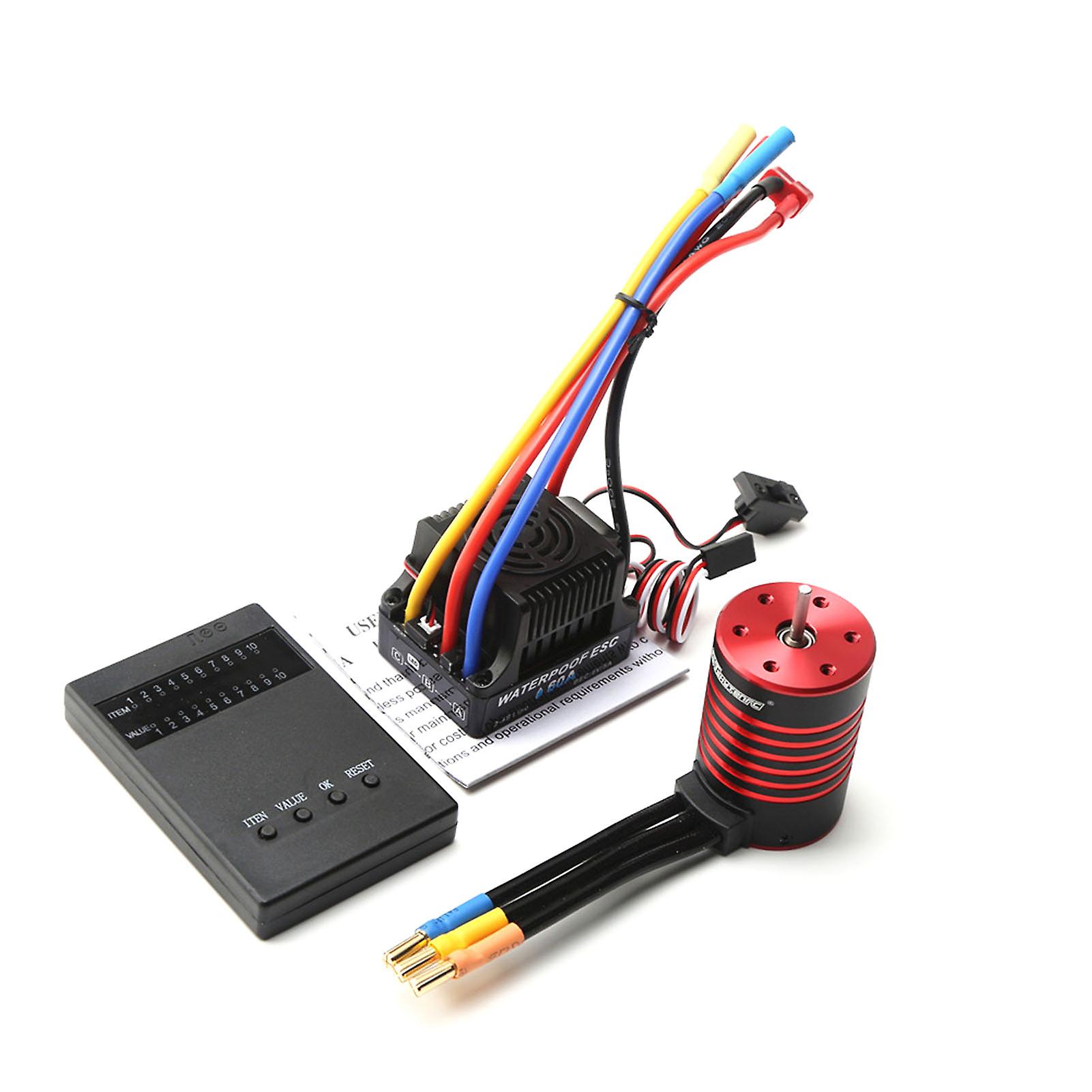 3650 Brushless Motor Waterproof Motor 60a Esc T Plug Programming Card