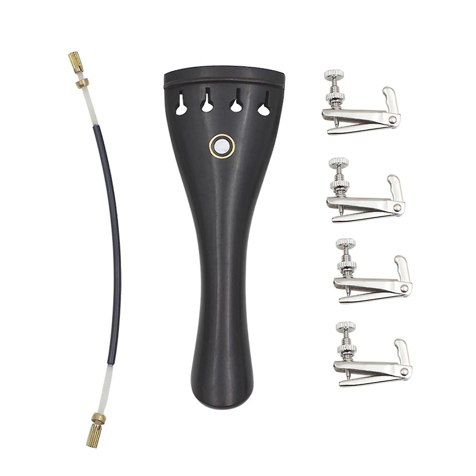 Violin Tailpiece With Rope Fine Tuners, Suitable for 4/3 and 4/4 Violins