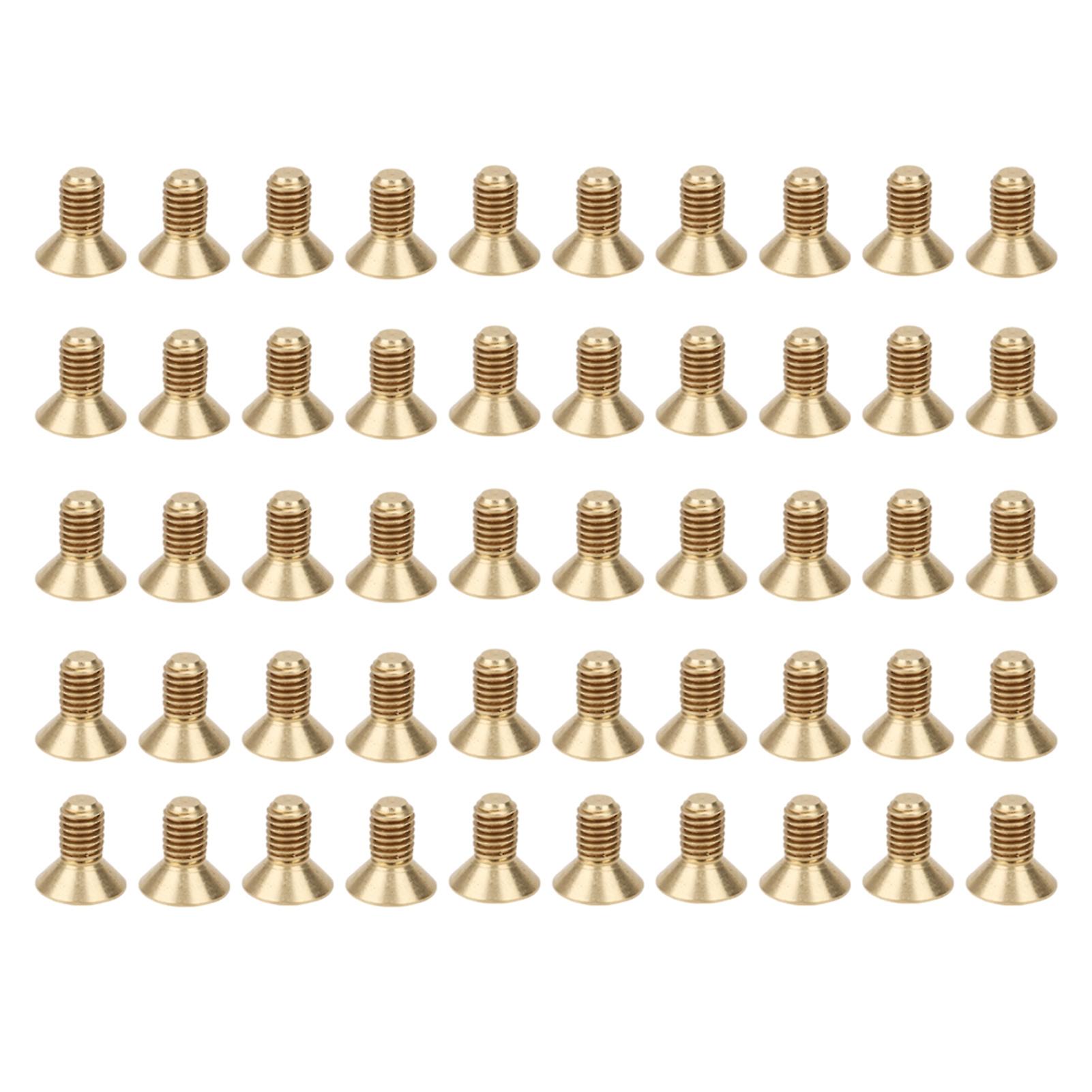 50Pcs Countersunk Hex Socket Screws Pure Copper Flat Head Hardware Accessories M5