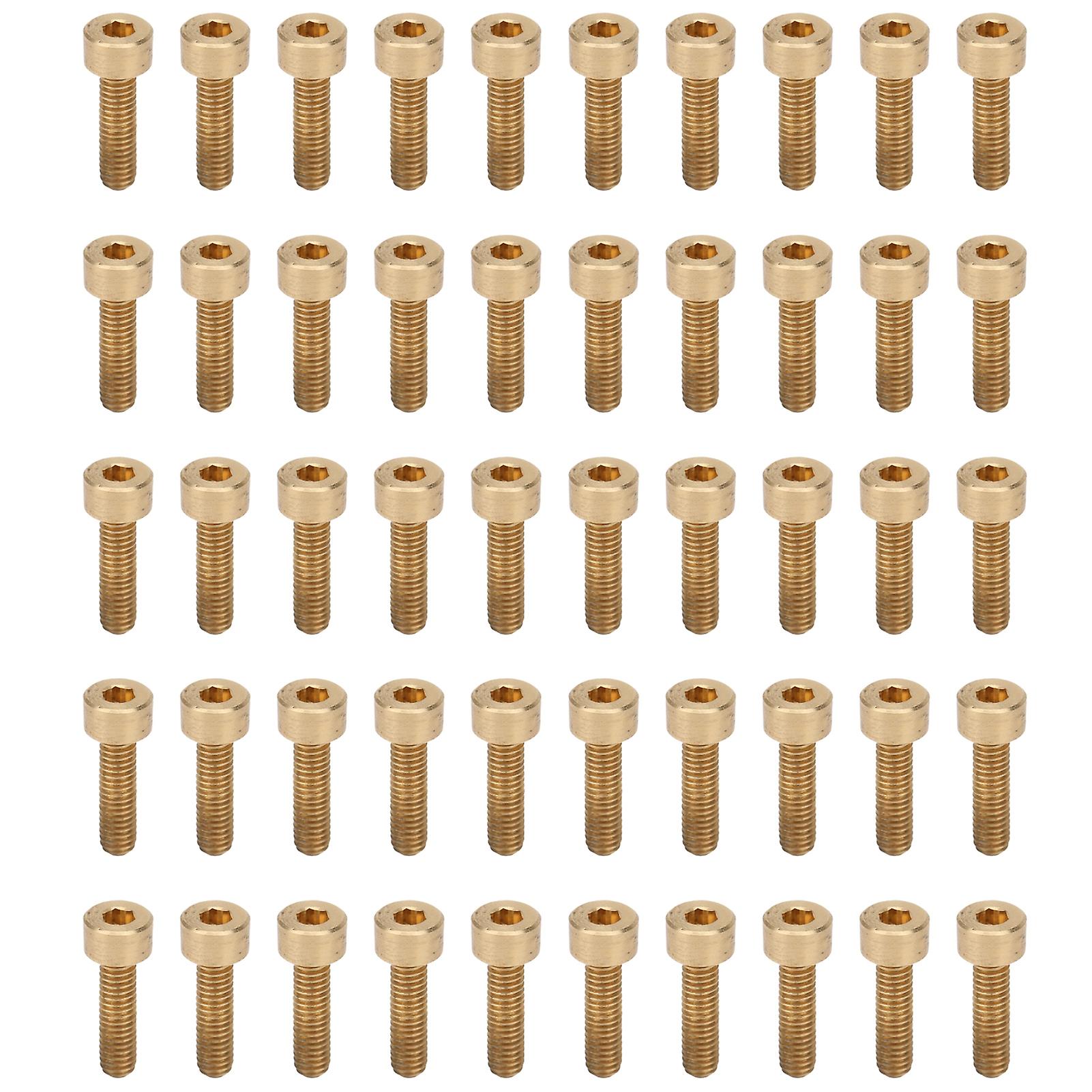 50Pcs Cap Hex Socket Screw Copper Fastener Hardware Tools Industrial Supplies M4