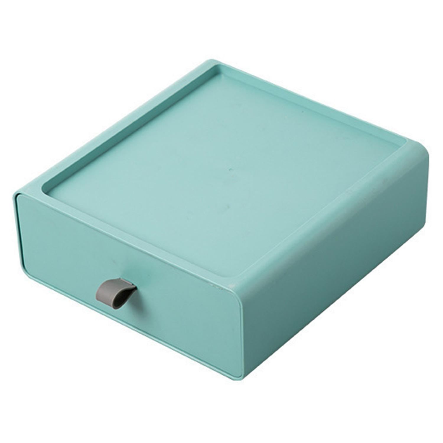 Storage Box Pull-out Design Pure Color Superimposed Solid Storage Cosmetic Little Knob Rectangle Sha