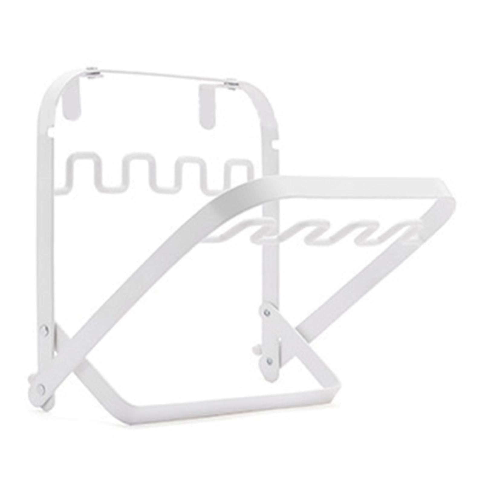 Foldable Trash Bag Stand Portable Extra Wide Thick Iron Garbage Bag Stand for Outdoor White