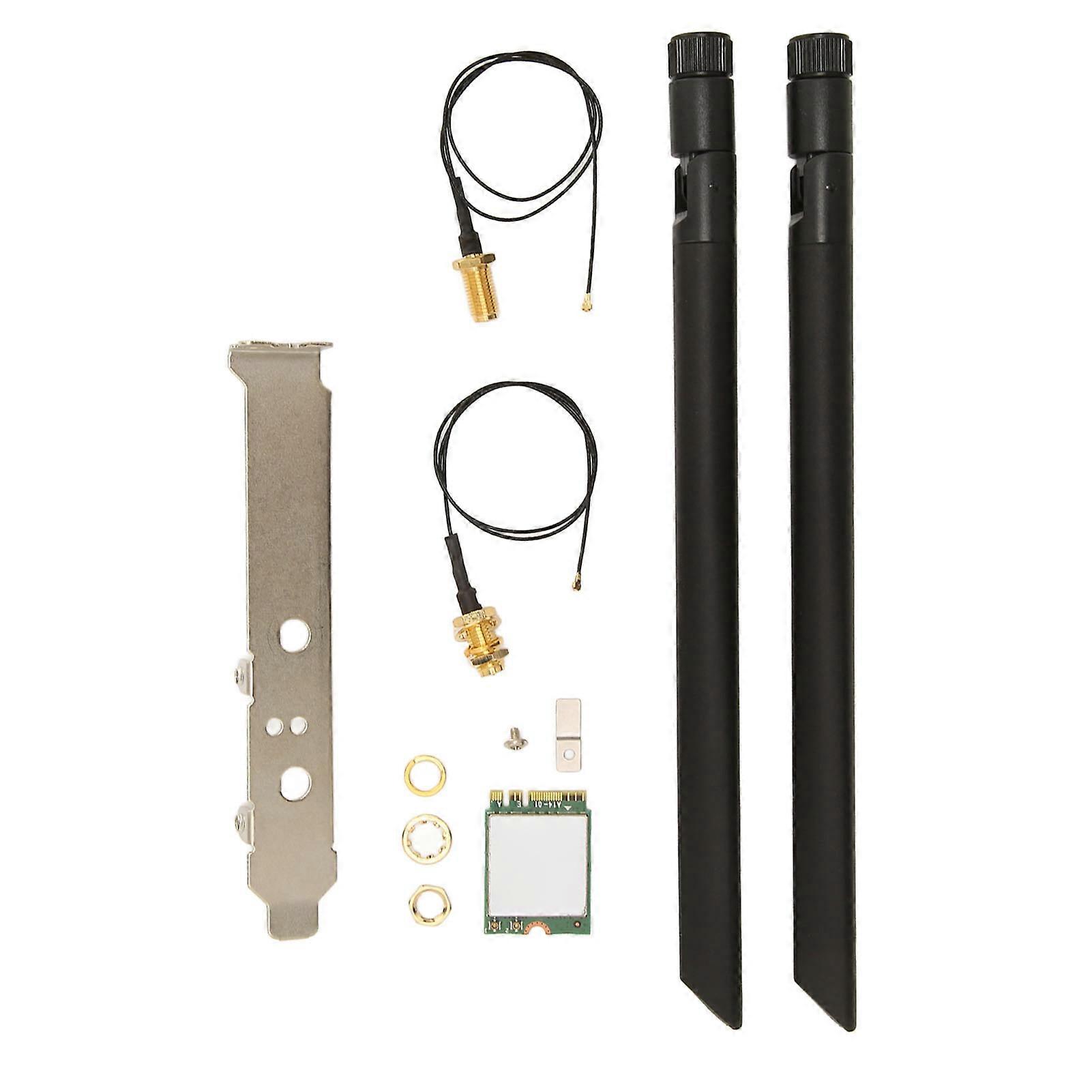 Wireless Card WIFI6E 5374M Gigabit 5G Dual Band NGFF M2 Network Card with Antenna