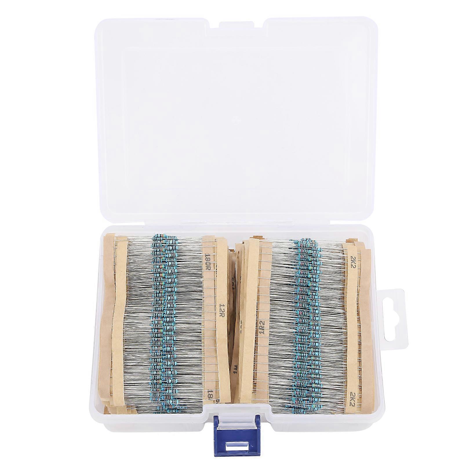 Risegun Electronic Equipment Safety defence Metal Film Resistor Kit 3120pcs, 156 Values Assorted Set Electronic Components 1/4W