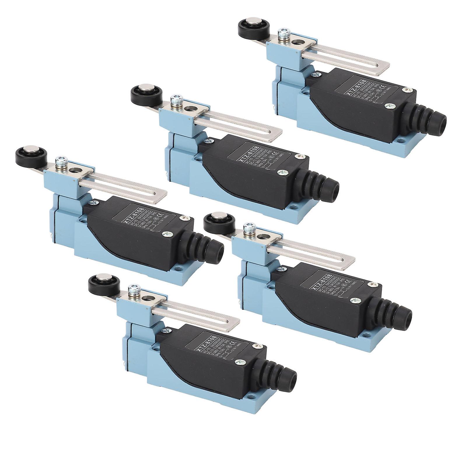 5PCS Momentary Limit Switch Adjustable Roller Lever Arm Travel Switch for CNC Milling Machine 3D Printer 250V 220V