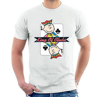 Peanuts Charlie Brown King Of Clubs Men's T-Shirt Fruugo US
