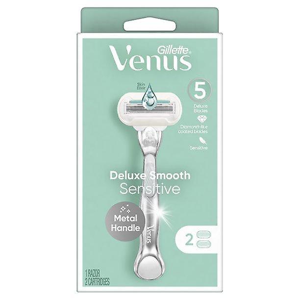 Gillette Venus Deluxe Smooth Sensitive Women's Razor Handle + 2 Blade Refills