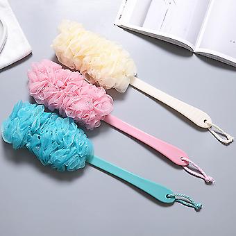 Shower Back Scrubbing, Long Handle Silk Back Gourd Shower Scrubbing, Shower Scrubbing for Women and Men, Soft Nylon Mesh Back Cleansing Washer, Exfoli