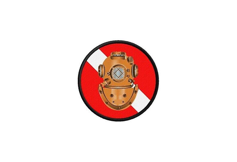Patch badge ecusson prints thermocollant scuba diver flag dives