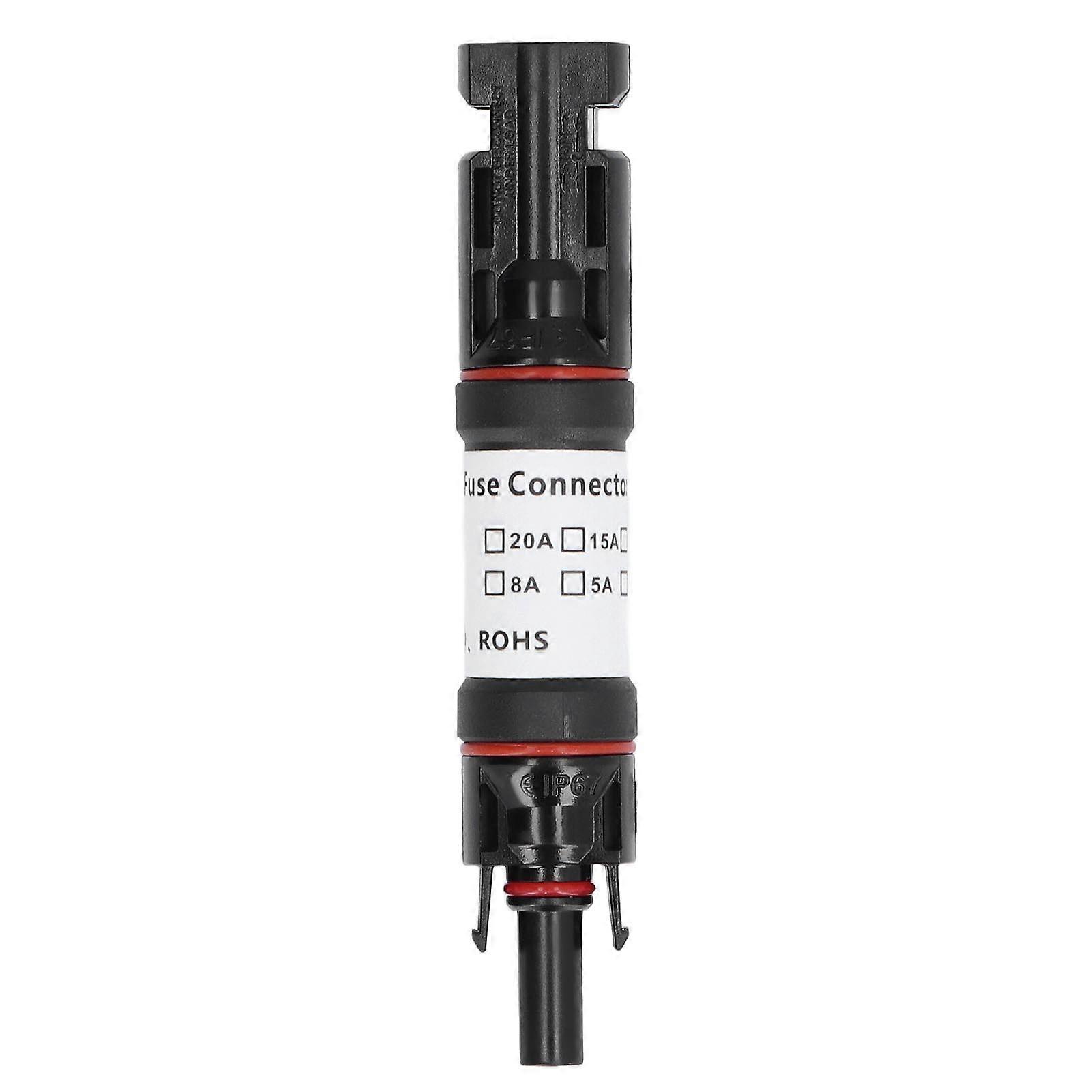 Solar PV Fuse Holder PPO Brass Photovoltaic Connector with Self Locking System DC 1000V20A