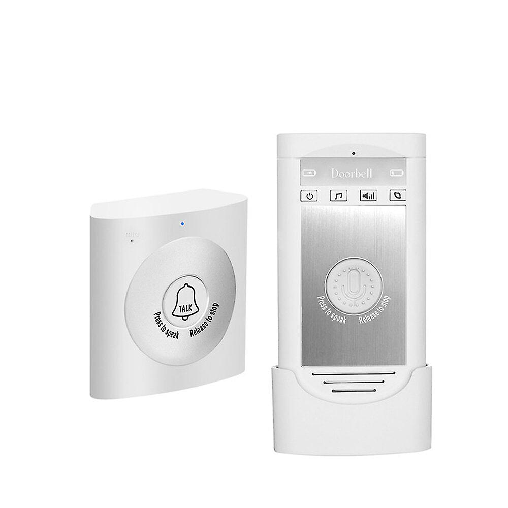 2-Way Talk Monitor Wireless Voice Intercom Security Doorbell Indoor Unit Receiver With Outdoor Unit Button For Smart Home