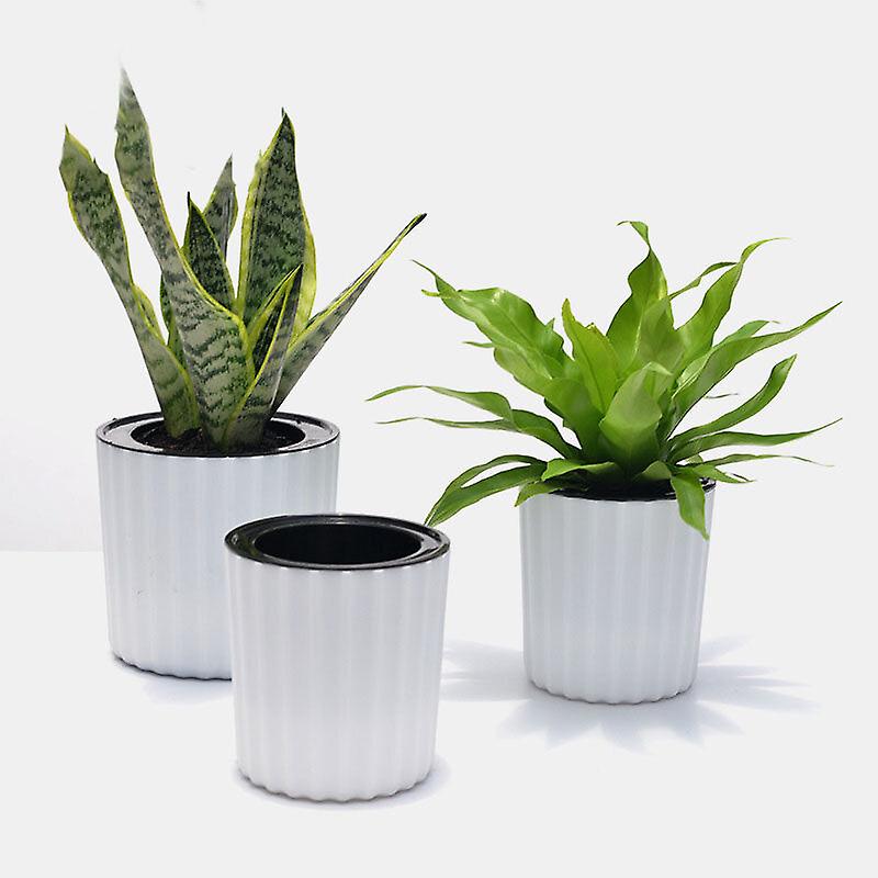 Automatic Water Absorption Round Plastic Flower Pot For Succulent Plants And Hydroponics