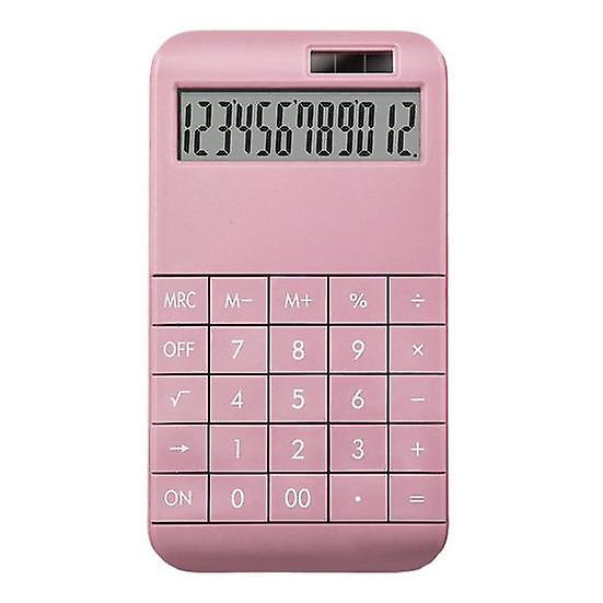 12-Digit Desktop Calculator with Removable Keycaps Solar Battery Dual Power Supply Modern Design Large Screen Calculator