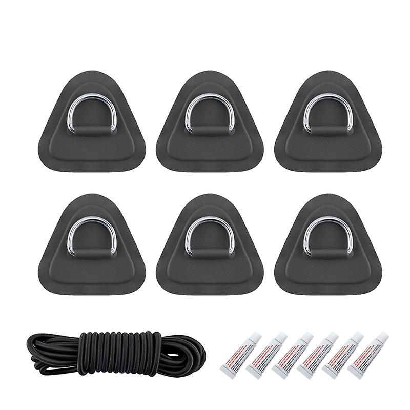 1 Set D Ring Pad PVC Patch Boat Deck Rigging 2.5m Elastic Bungee