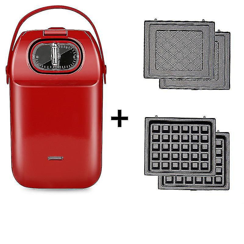 Multifunctional Breakfast Waffle Machine Sandwich Maker Toaster Grill Pressure Toaster Changeable Plates Ns2