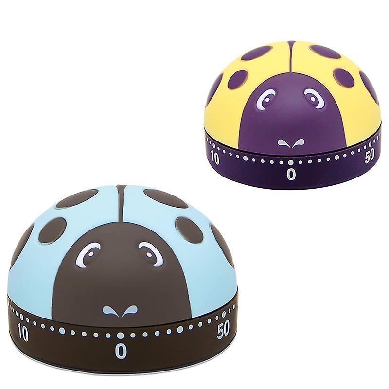 2 Pack Cute Kitchen Timer,mechanical Kids,60 Minute Animal Timer For Cooking