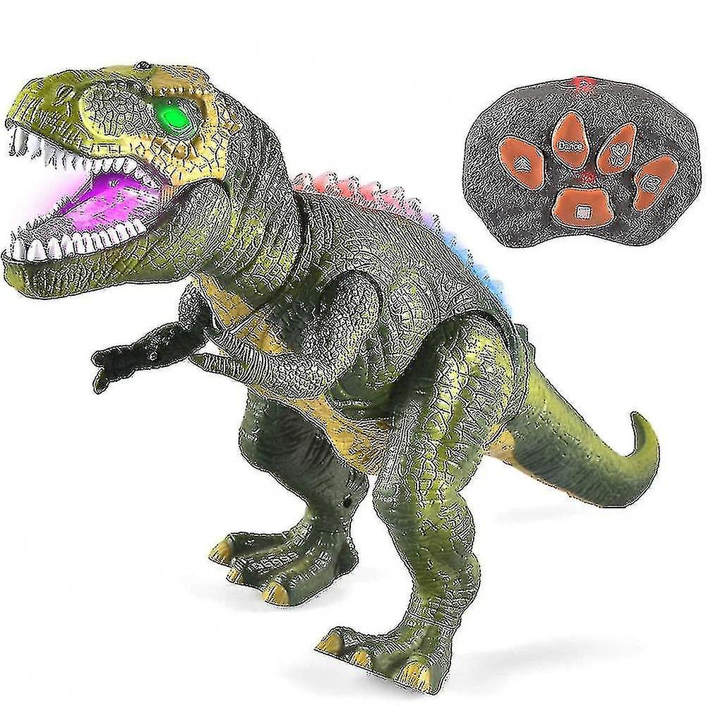 Led Işık Uzaktan Kumanda Dinozor Yürüyüş ve Kükreyen Gerçekçi T-rex Oyuncaklar Çocuklar için