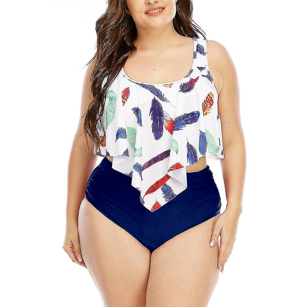 Damen Plus Size Zweiteilige Bikini Bademode