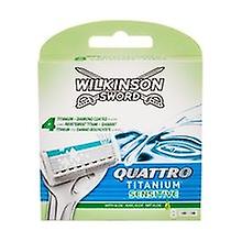 Wilkinson Sword - Quattro Titanium Sensitive (8 stk) - Reservehode 