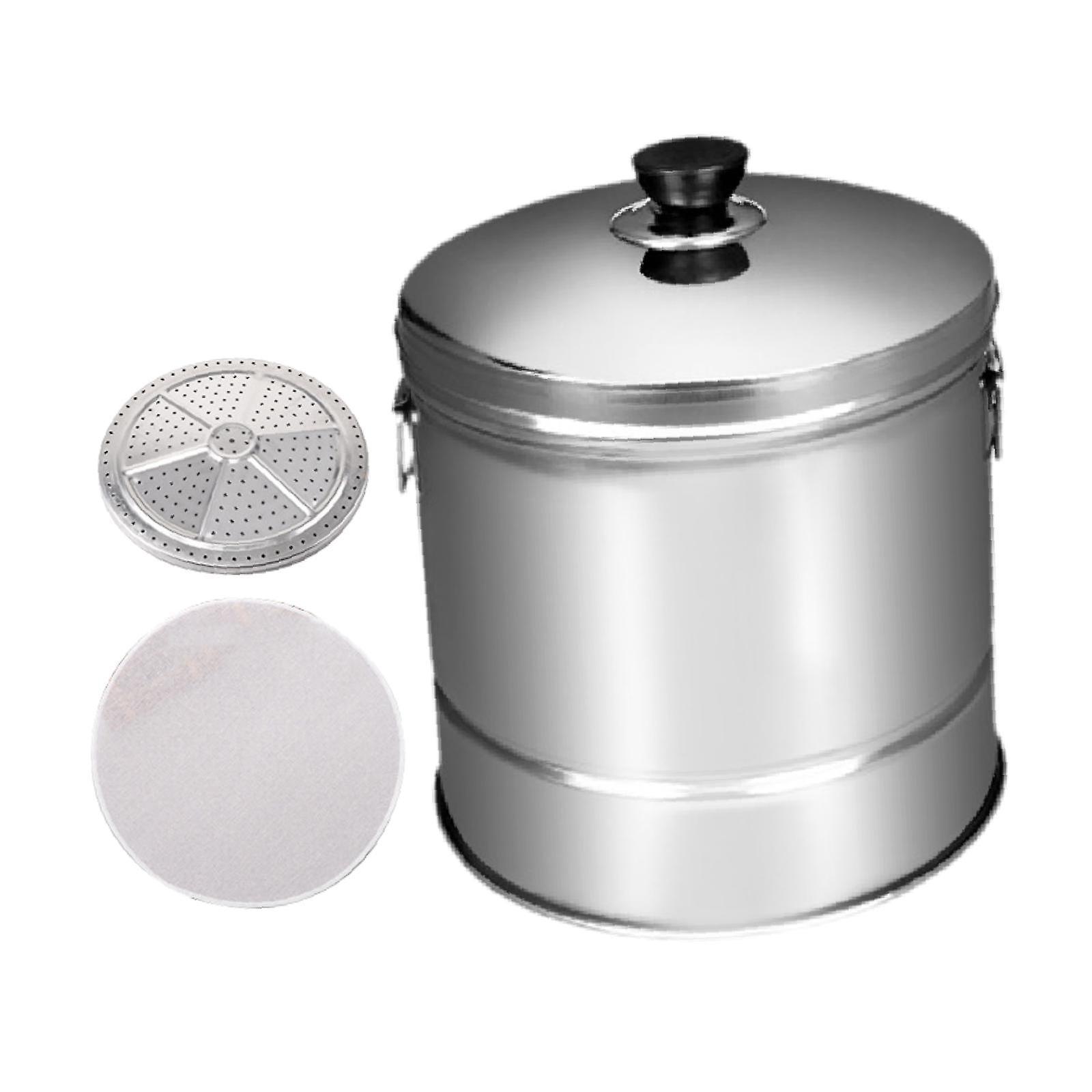 Edelstahl-Reisdämpfer mit eingesetztem Abtropfkorb Reisdampfeimer S