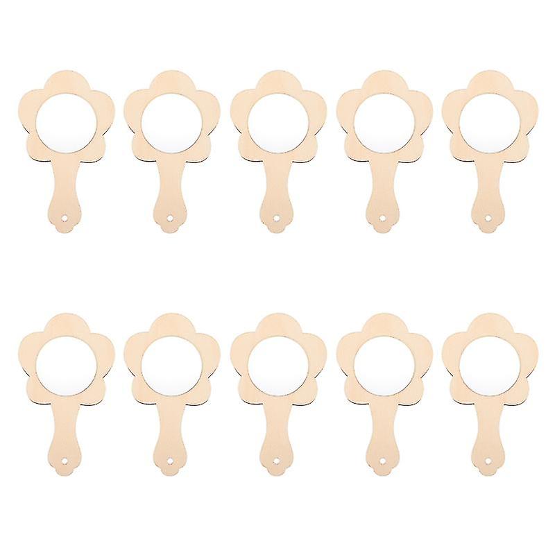 10pcs Unfinished Handheld Mirror