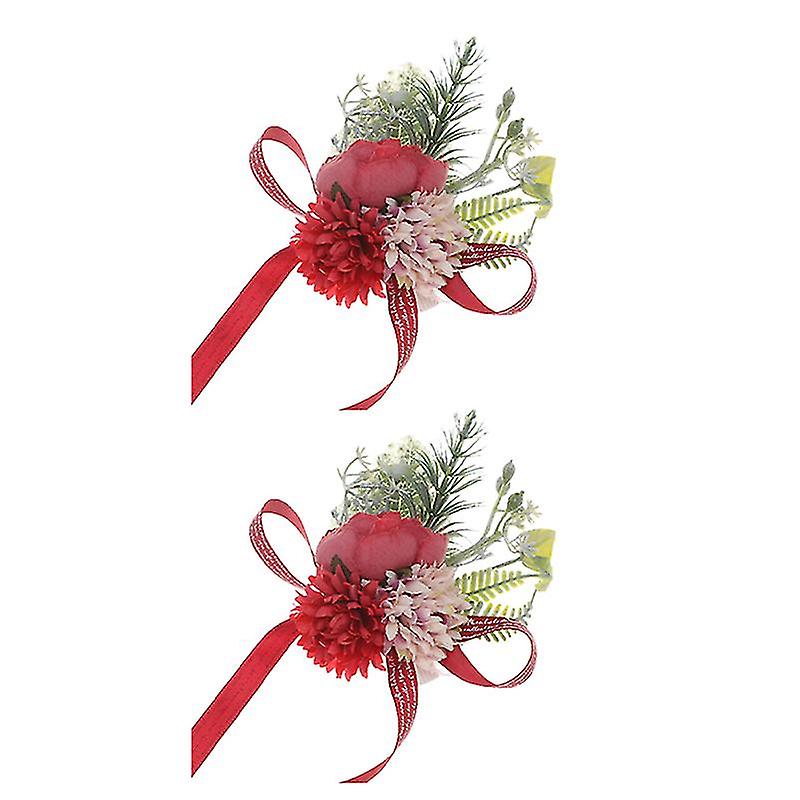 2pcs Wrist Flowers Bridesmaids