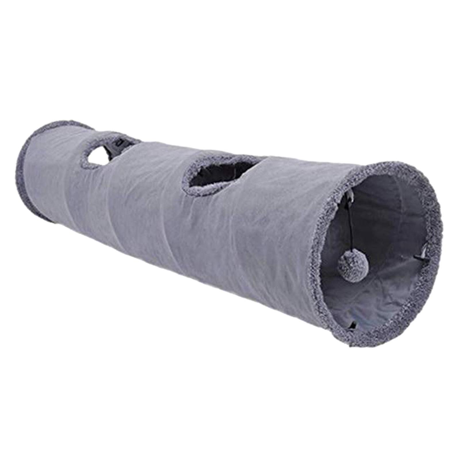Plush Collapsible For Cat Tunnel Tube Kitty Tunnels Interactive Toys Peek Holes