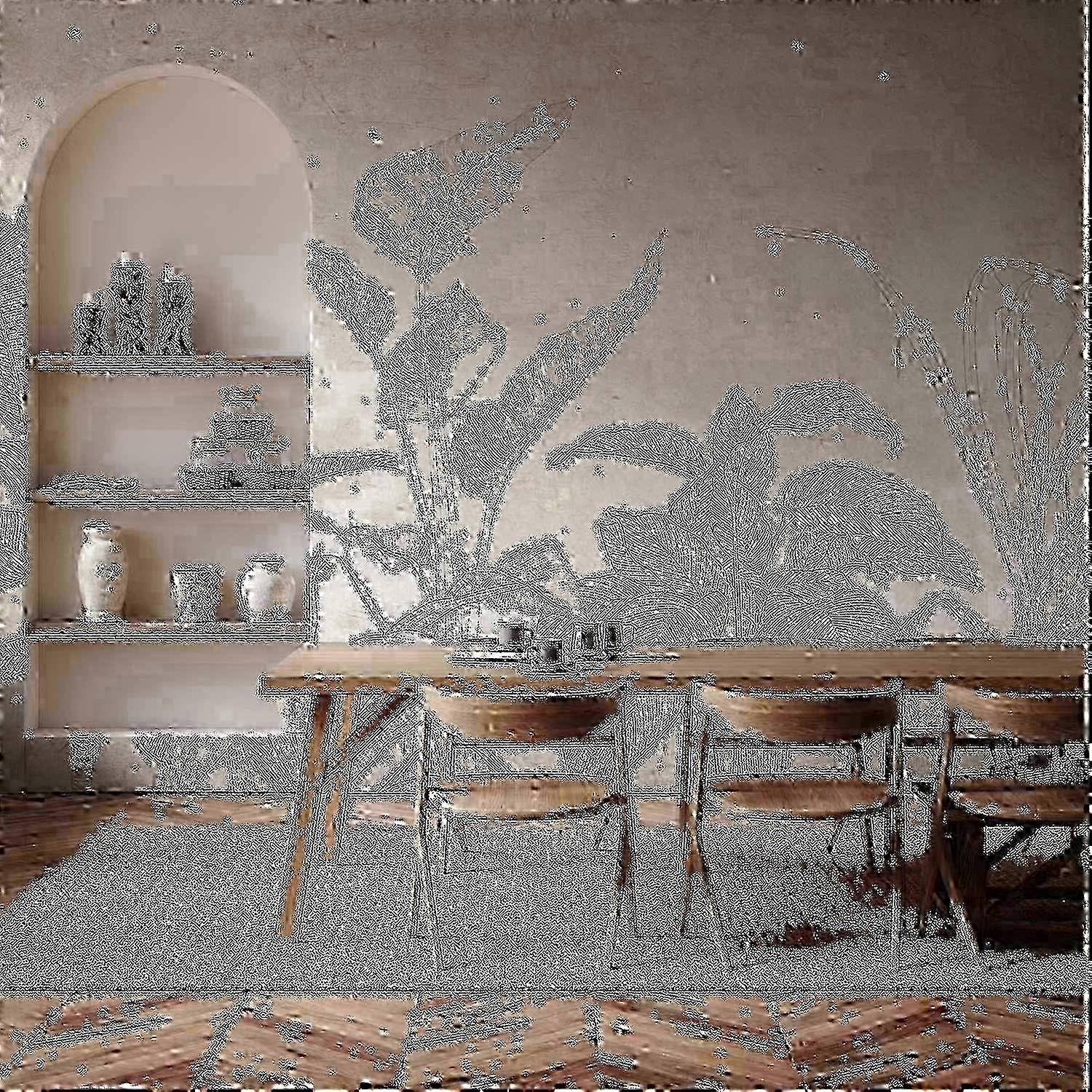 Wall Mural - Subtle Exotic Plants