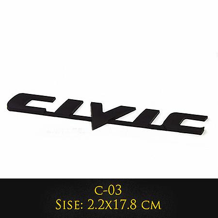 3d מתכת Ivtec אות סמל תג מדבקת עיצוב רכב עבור הונדה סיוויק לוגו רכב זנב אחורי תא מטען מדבקות מדבקות אביזרים לרכב