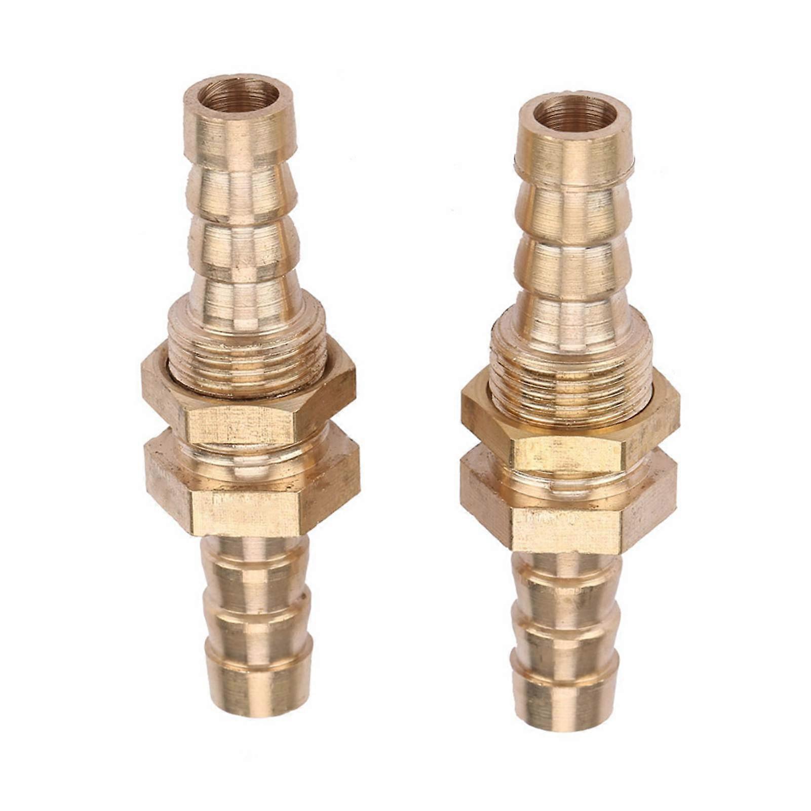 2 piezas de cánula de latón de doble extremo (6 mm)