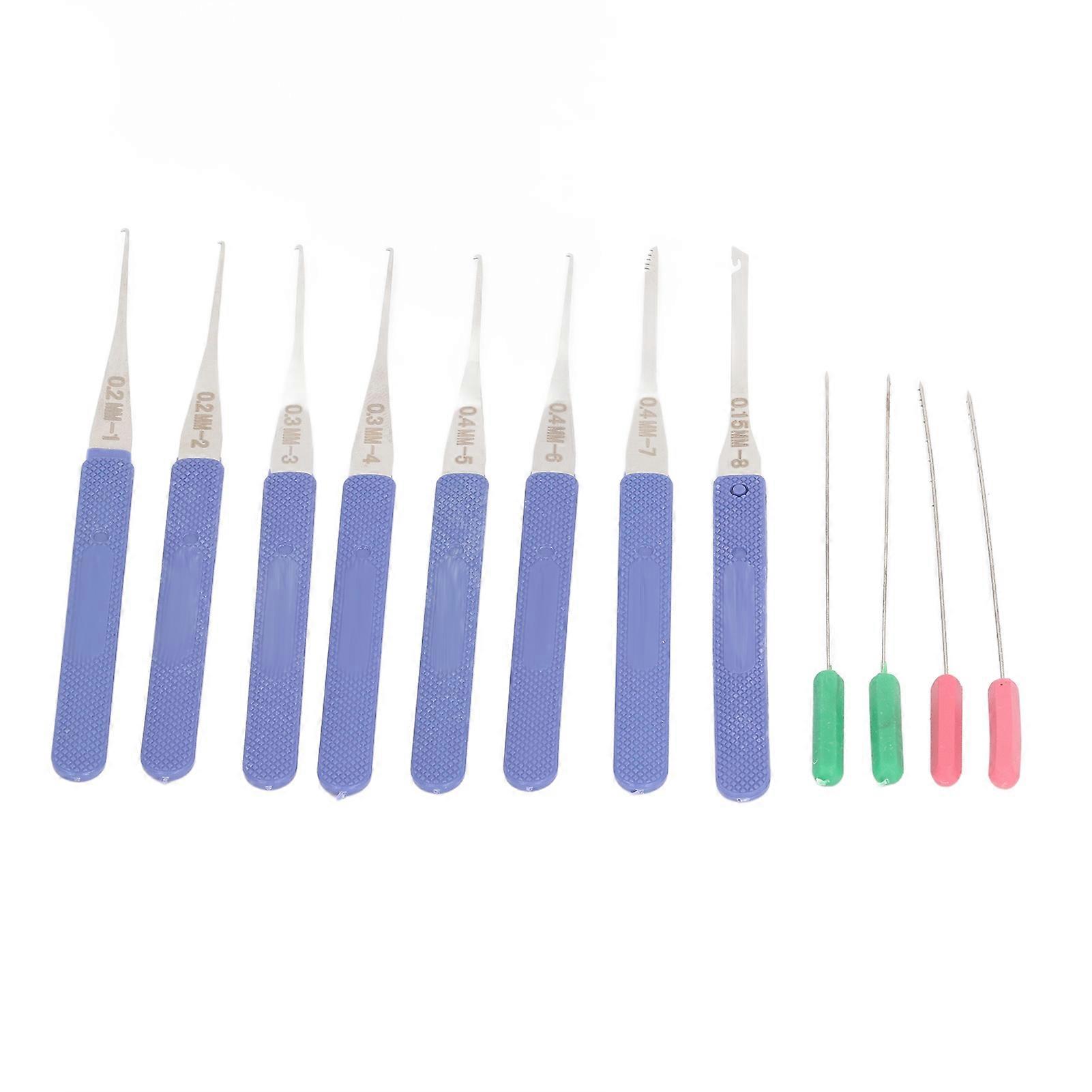 12 st kranutdragare fjäderstål kranutdragare verktygssats avskalad skruv trasig kranutdragare 0,15 mm - 0,4 mm