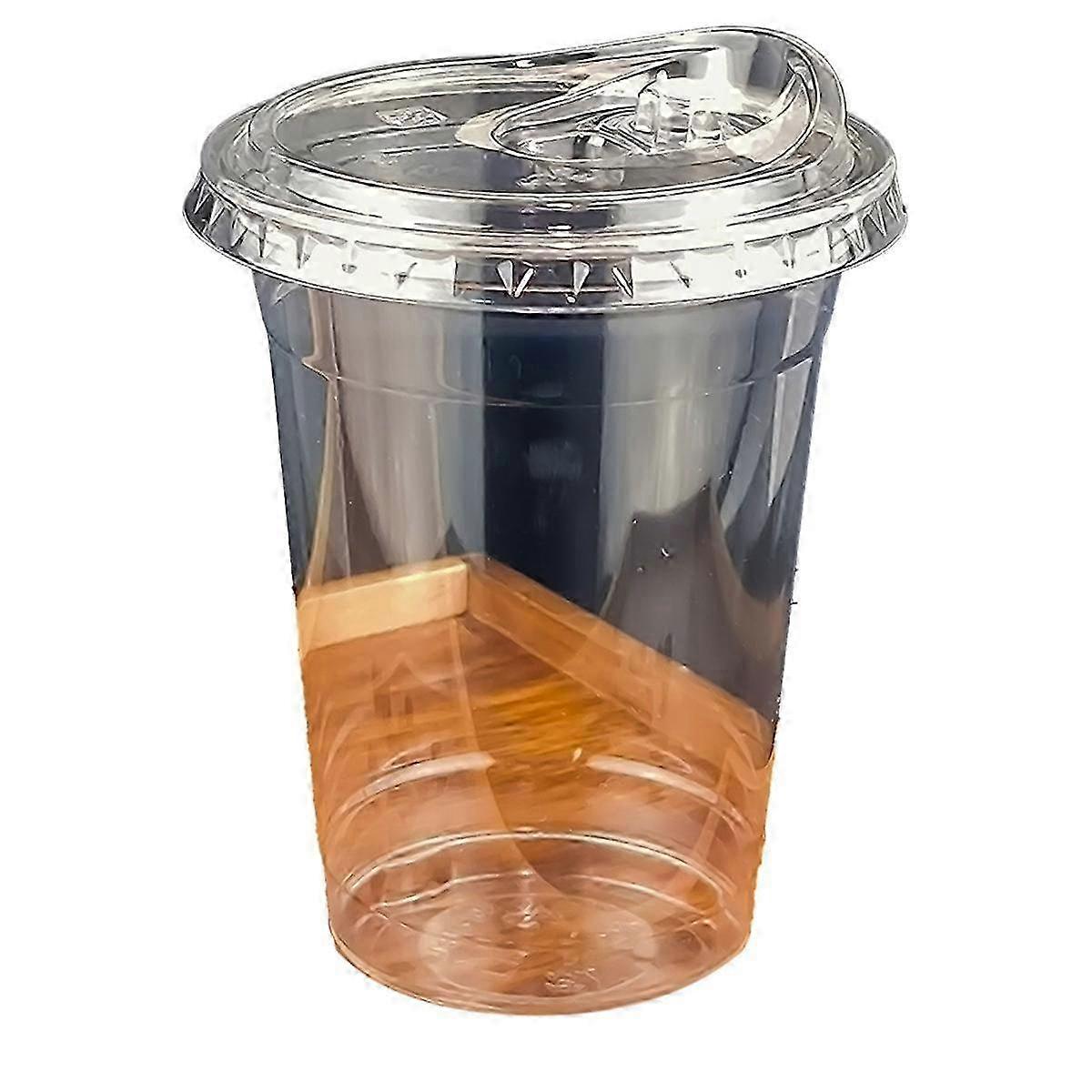 14oz Plastic Cup with Direct Drinking Lid Clear Disposable Cup Tasting
