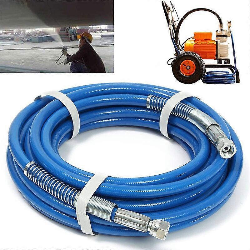 15M High Pressure Pipe Airless Hose 5000psi Sprayer Cleaner Pipe Airless Paint Hose with Nozzle Spray Gun Water Cleaning Tool