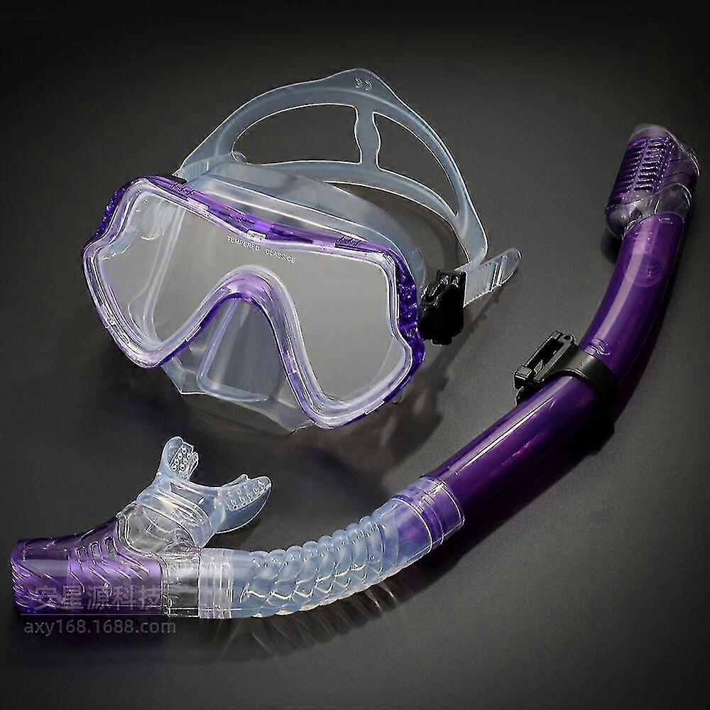 Jianghuo Maschere subacquee professionali Set per lo snorkeling Gonna in silicone per adulti Occhiali antiappannamento Occhiali Attrezzatura per piscina