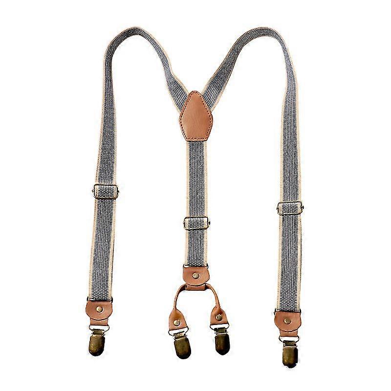 تقويم رجالي بعرض 2.5 سم مع مشابك قوية نمط ريترو مطاطي وغير قابل للانزلاق