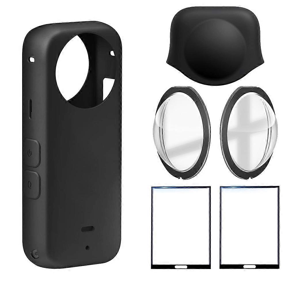 Protector de pantalla 3 en 1 Insta360 X3 + funda protectora para tapa de lente de silicona Insta 360 x3