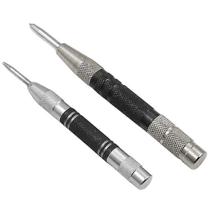 2Pcs Strong Adjustable Automatic Center Punch Spring Loaded Metal Drilling Tools