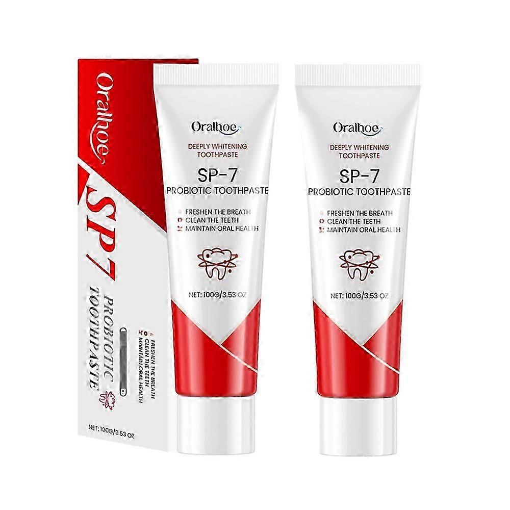 SP-7プロバイオティクスオーラルホワイトニング歯磨き粉は、口臭の歯垢の汚れを取り除きます