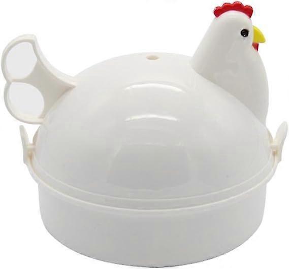 Chicken Shape Microwave Egg Poacher 4 Eggs Boiler Steamer