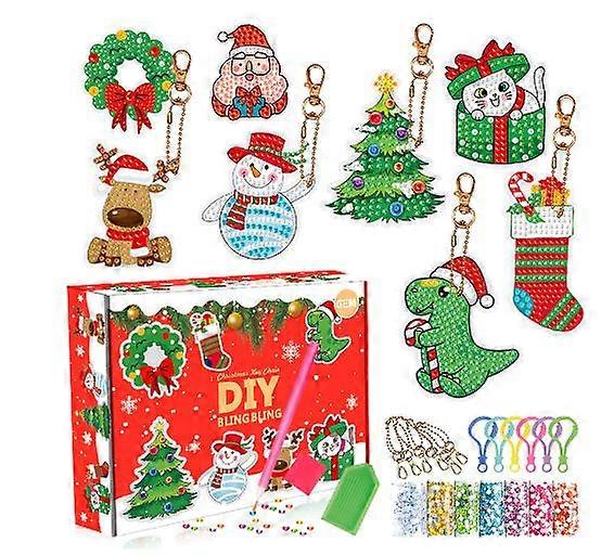 Christmas Advent Calendar keychain Countdown Themed DIY Jewelry Charm