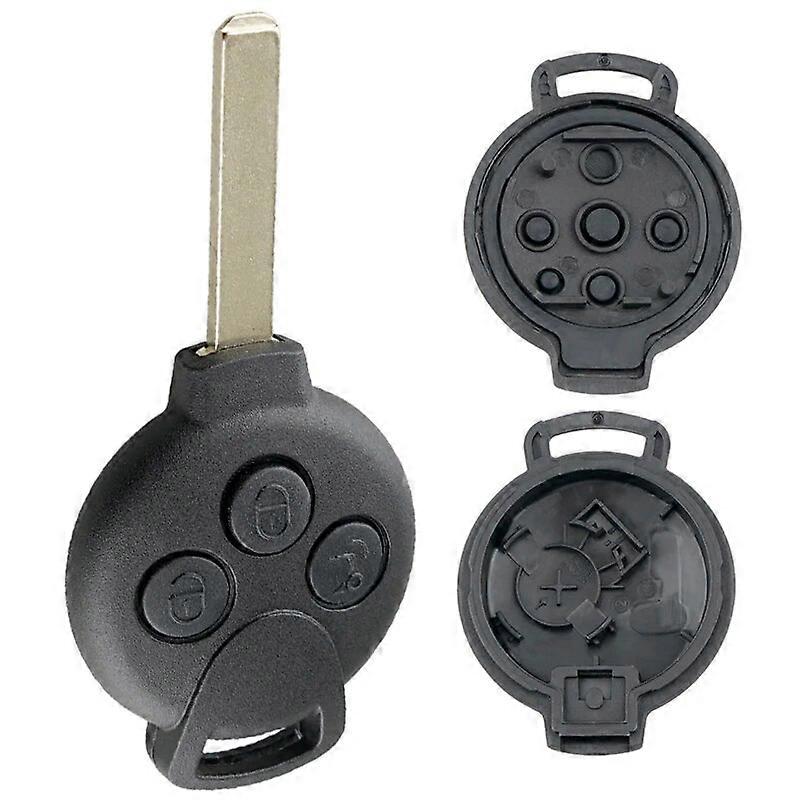 Car Key Shell 3 Buttons Car Remote Key Shell Case Replacement Fit for Fortwo 451 2007-2013 / Mercedes-Benz Smart