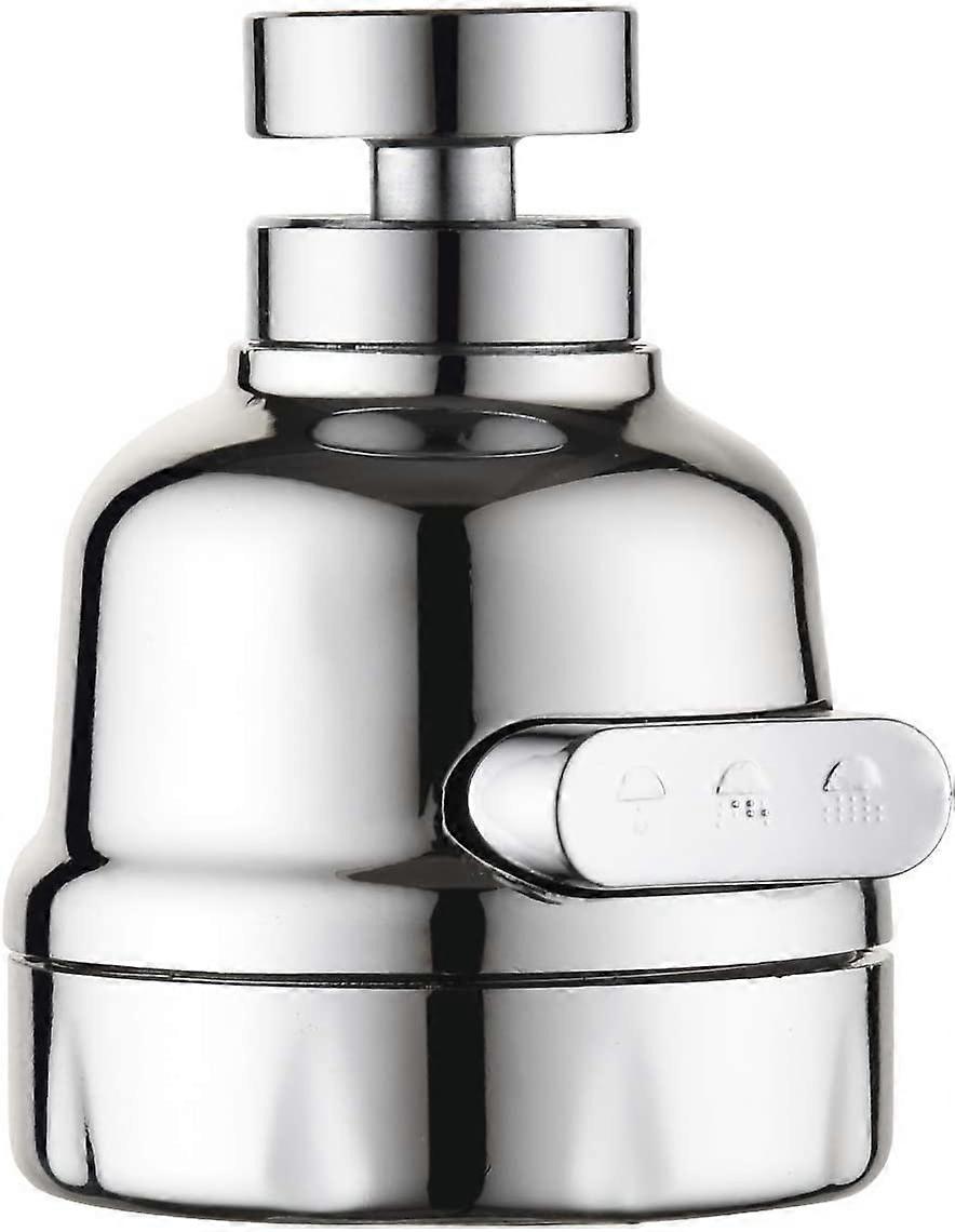 360 Rotatable Kitchen Faucet High Pressure Power Spray Moveable Kitchen Tap Head 3 Modes