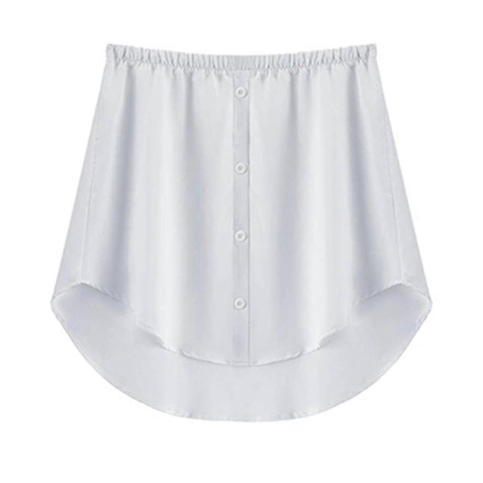 Shirt Extenders Adjustable Layering Fake Tops Lower Sweep Hem With Elastic Waist Band