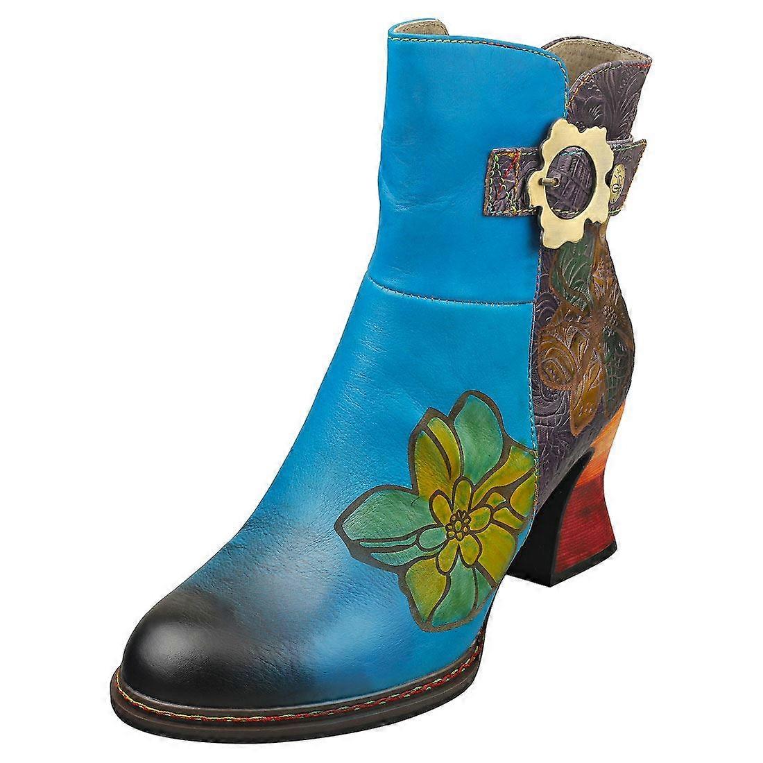Laura Vita Eleao 02 Womens Ankle Boots in Turquoise