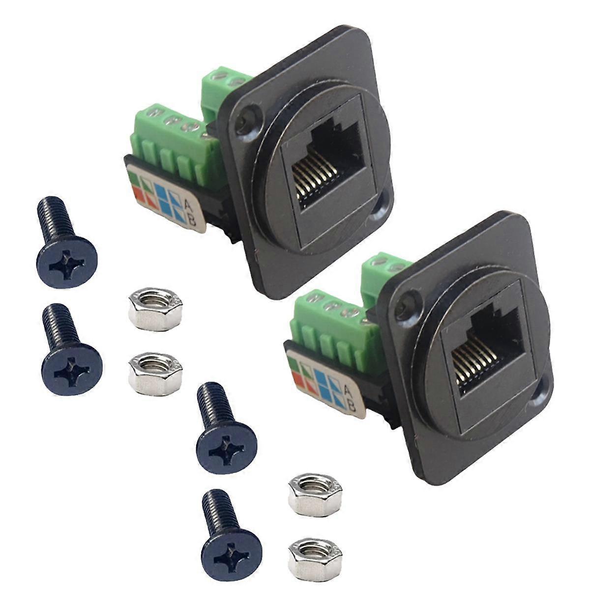 Computermodul D-form RJ45 Super kategori 5 ledninger CAT5E netværk 86 panel 1U rackpanel modul