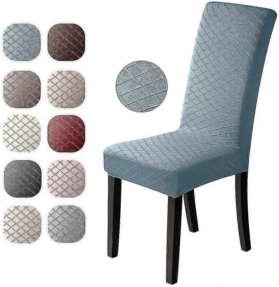 4 Pieces Chair Covers Spandex Chair Cover Jacquard Pattern Universal Dining