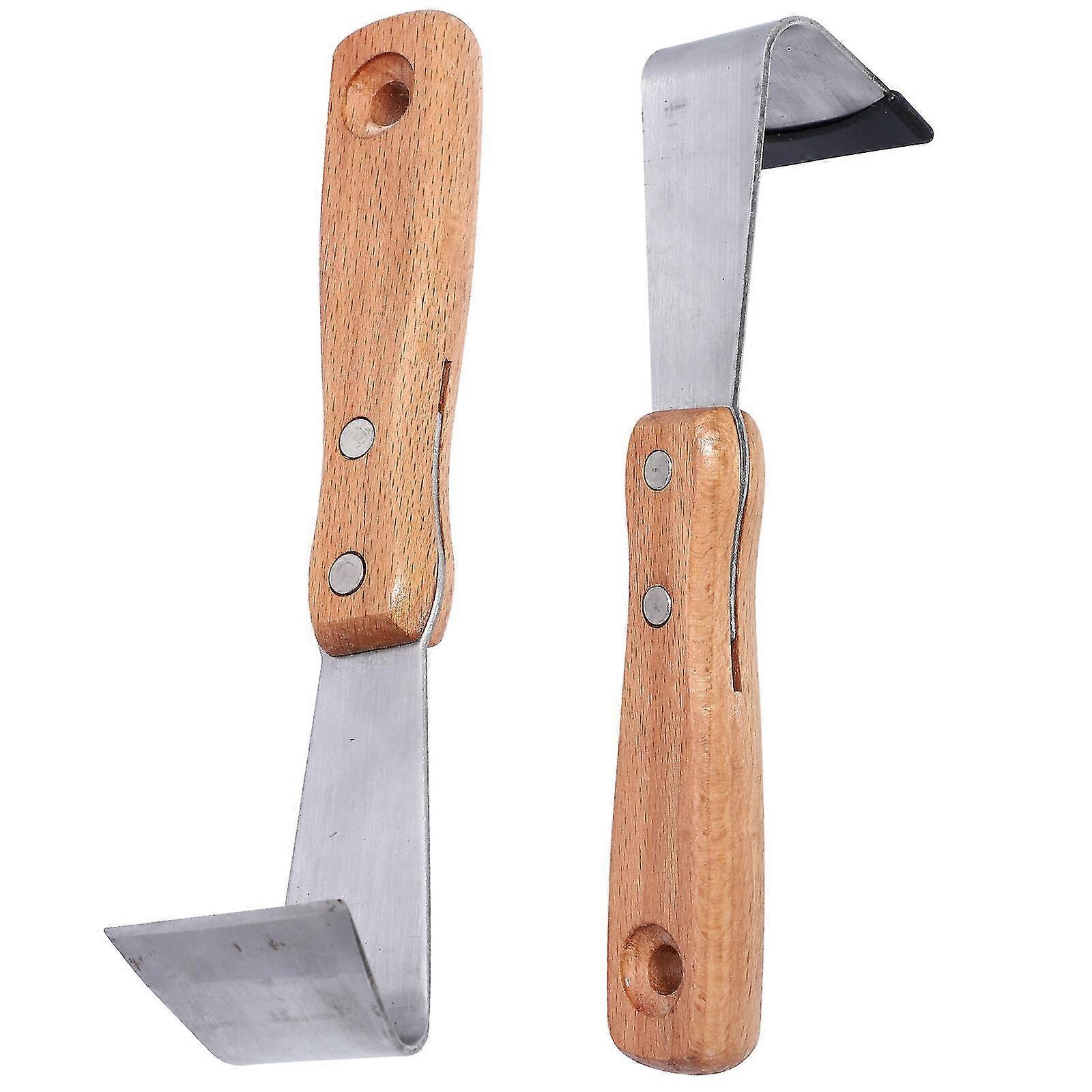 2pcs Practical Fruit Tree Bark Scraping Cutters Gardening Bark Scrapers (silver)