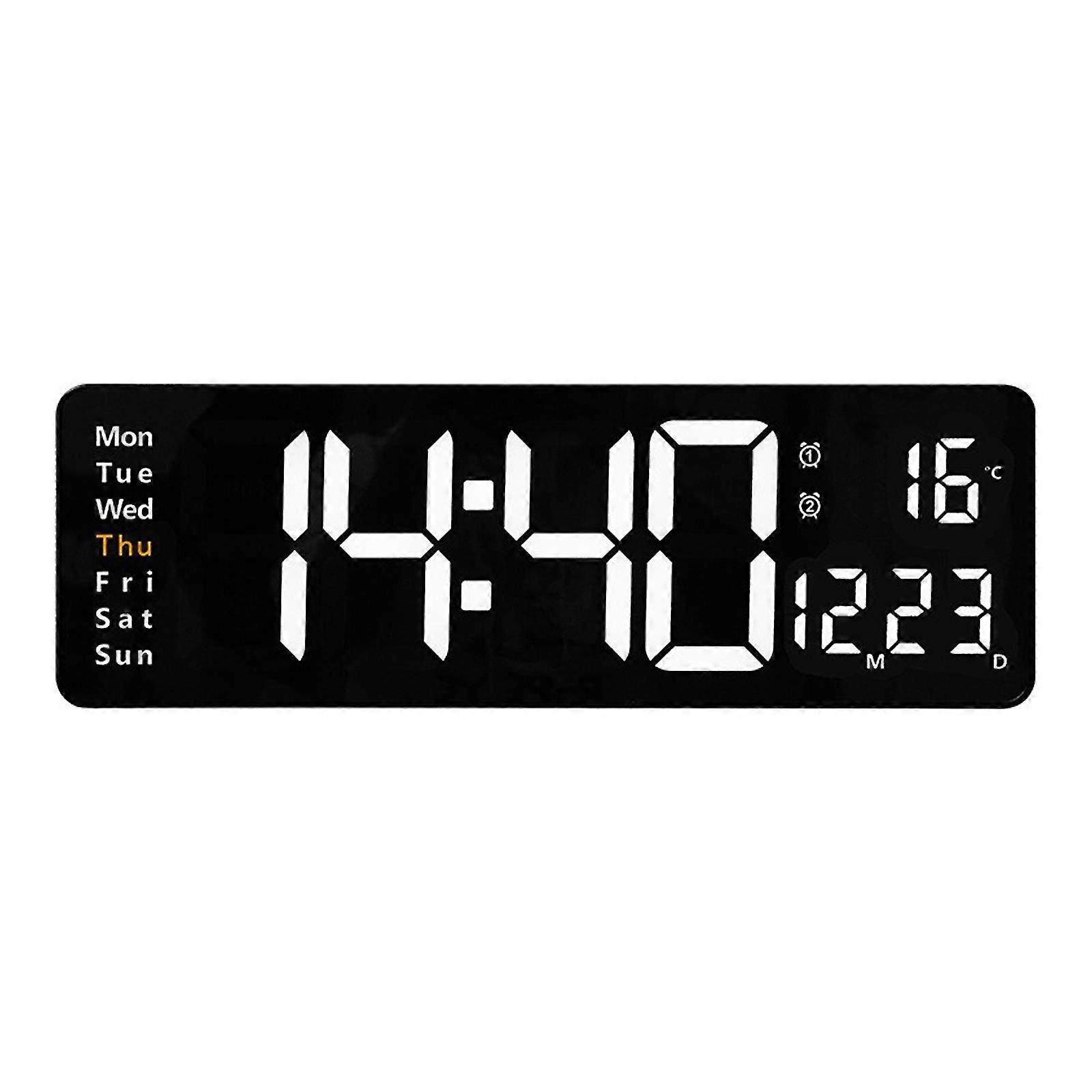 15"large Led Digital Wall Clockwith Temperature/date/week, Big Digital Timer Clock